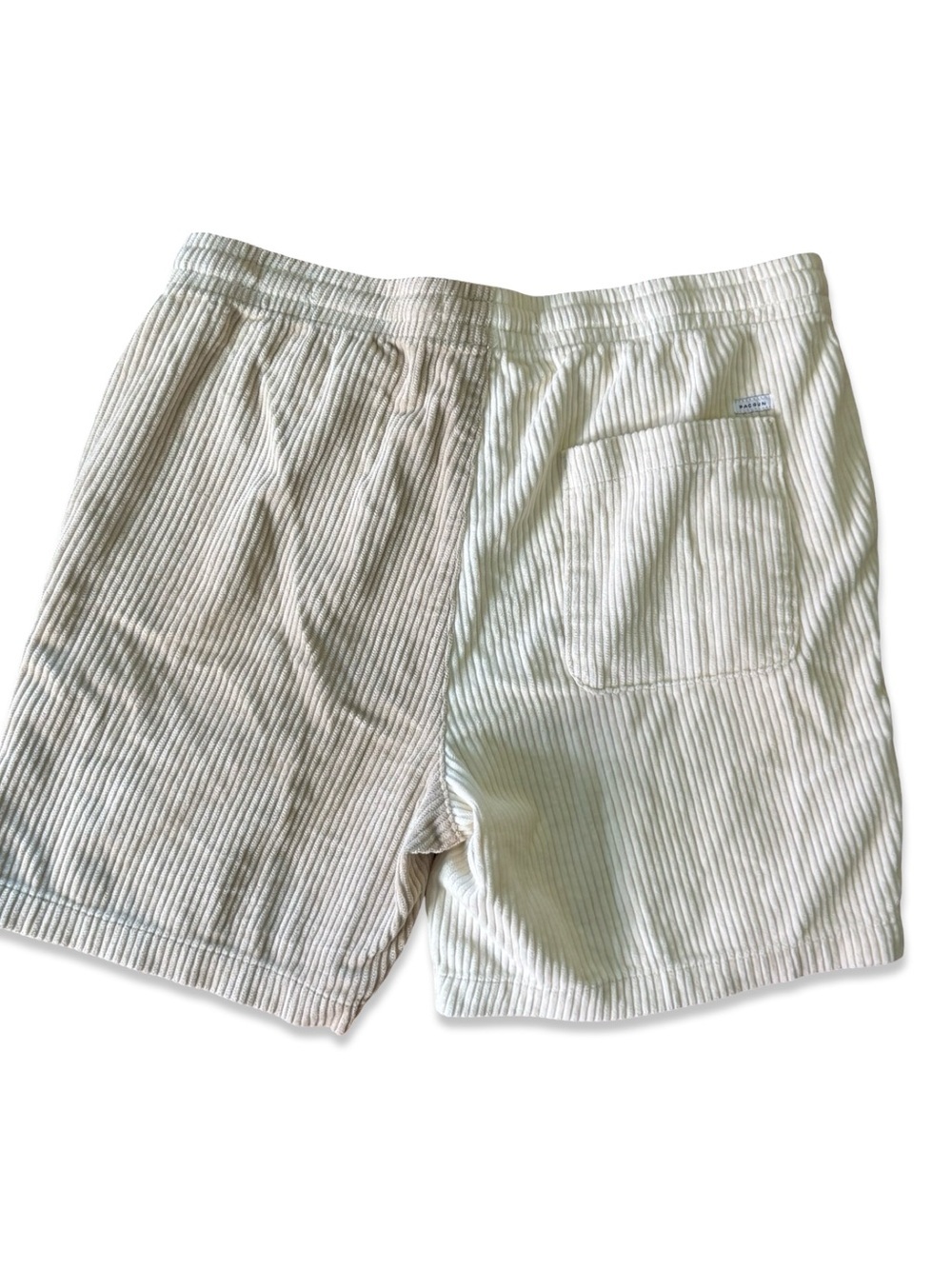 PacSun Men's Colorblock Cream/Tan Corduroy Shorts | Excellent condition - Picture 2 of 8